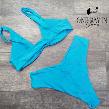 Aleumdr High Cut Bikini Swimsuit Size L