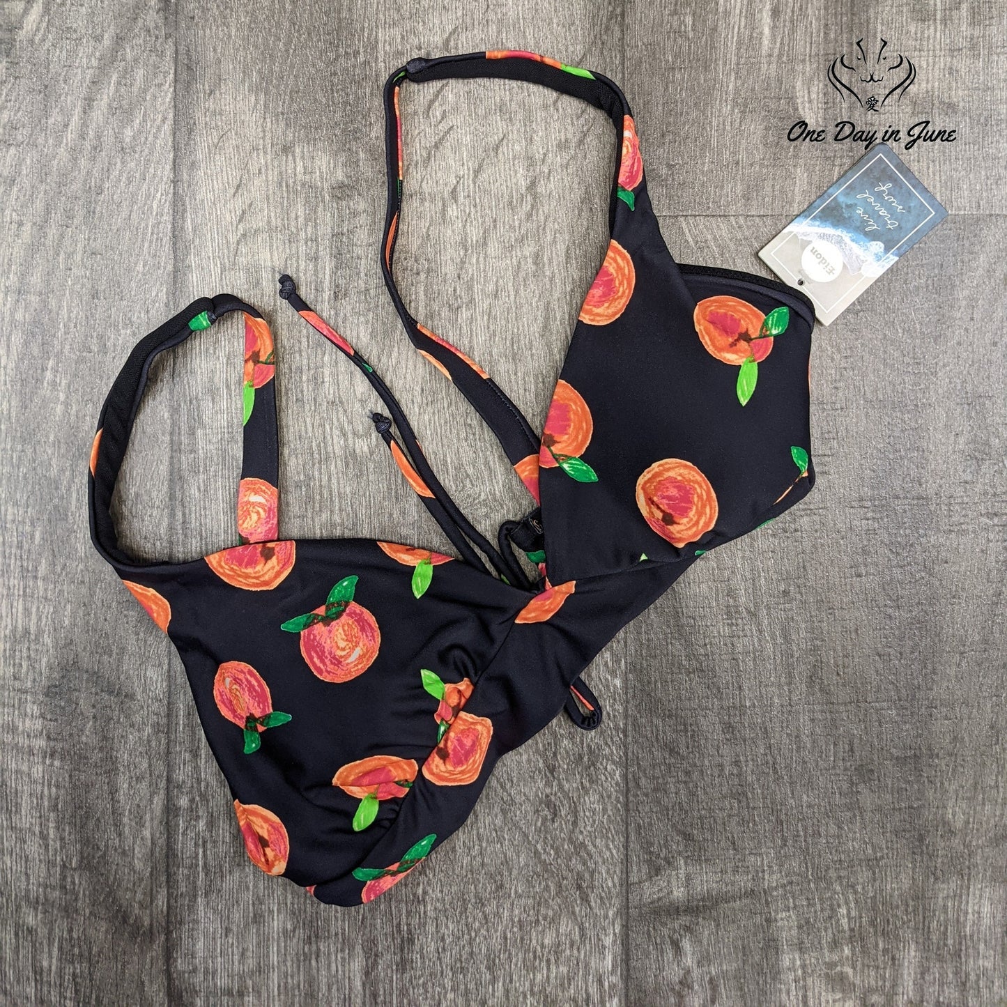 Eidon Makayla Fixed Triangle Bikini Top Swimsuit Size L