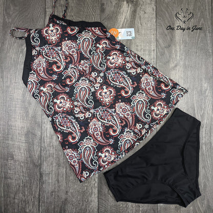 Sociala High Neck Paisley Bikini Swimsuit Size XL