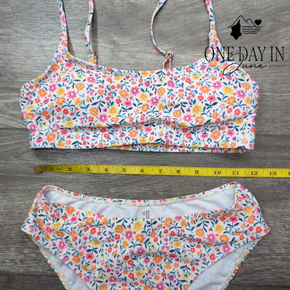 CharmLeaks Floral Crop Bikini Swimsuit Size S