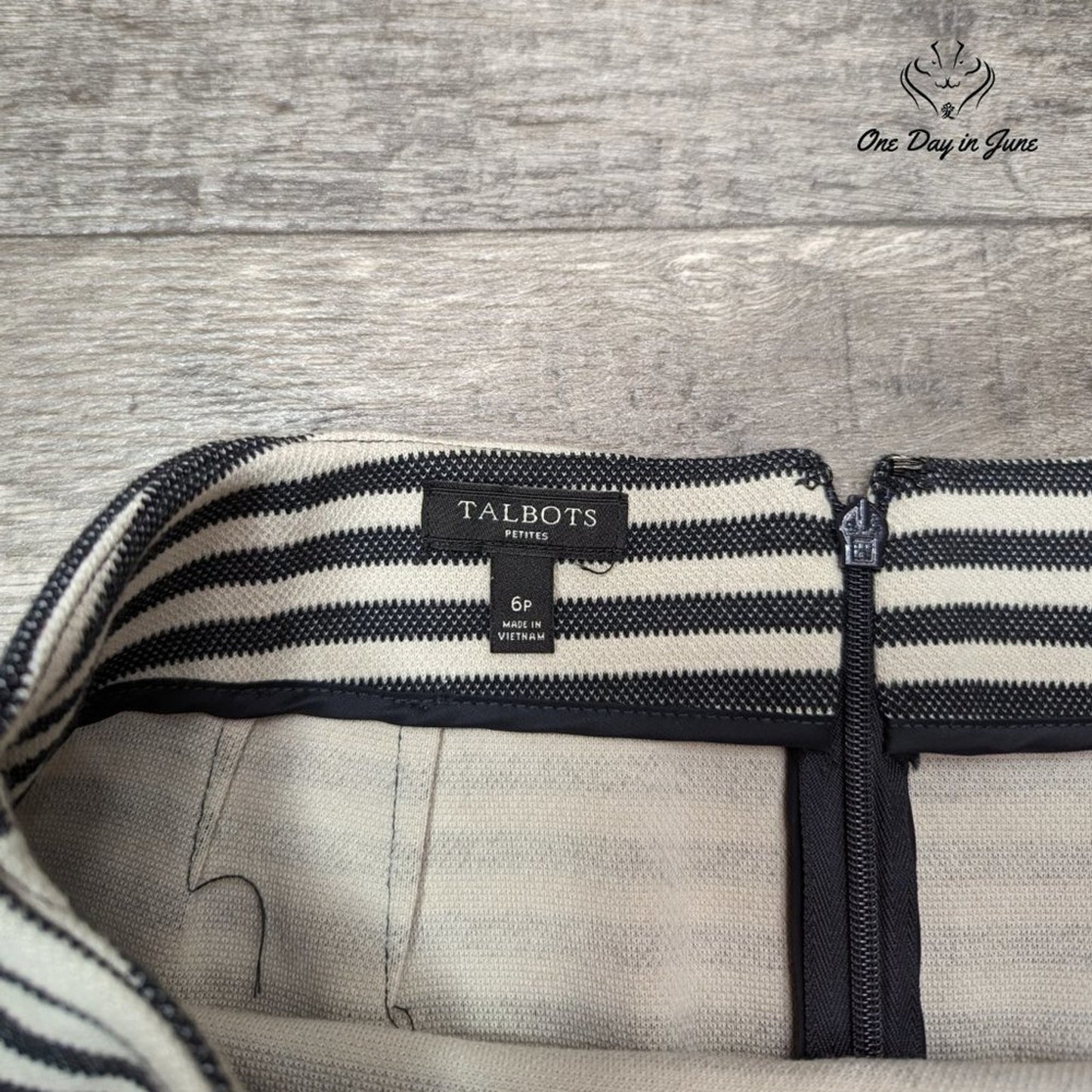 Talbots Petite Striped Skirt Size 6P