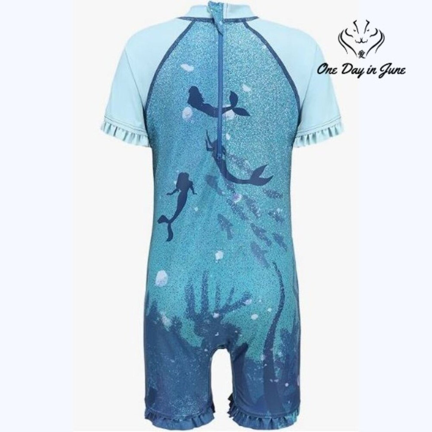 Aisyee Rash Guard One Piece Swimsuit Size 11/12