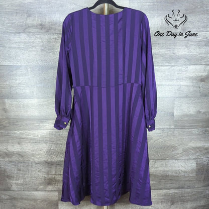Liz Claiborne Long Sleeve Mysterious Purple Dress Size 6