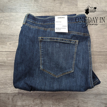 Sonoma Plus Size Distressed Skinny Jeans Size 28W