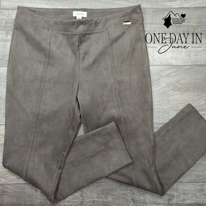 Calvin Klein Faux Suede Pull On Pants Size L