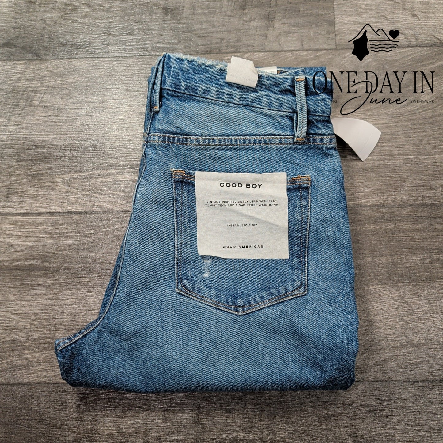 Good American Good Boy Tummy Tech Jeans Size 28X32