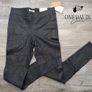 Mudd High Rise Jeggings Black Crackle Print Skinny Pants NWT Size S