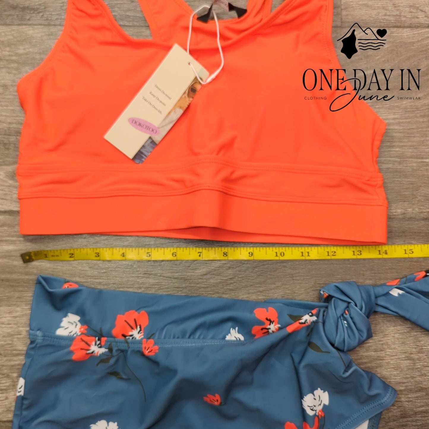 Dokotoo Crop Top High Waist Bikini Swimsuit Size M