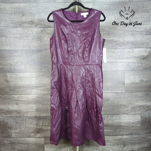 Liz Claiborne Sleeveless Faux Leather Dress Size 10