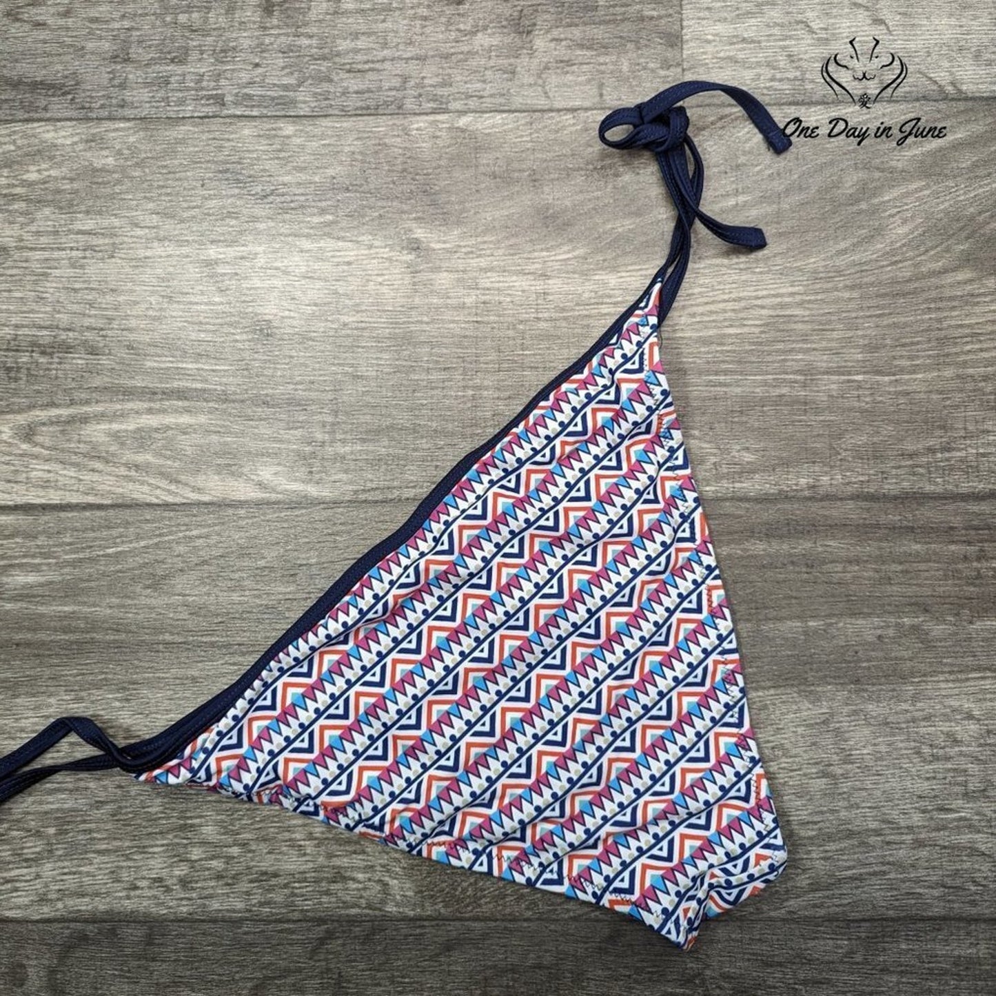 CharmLeaks Tribal Print Tie Side Bikini Bottom Multicolor String Swim Size XL