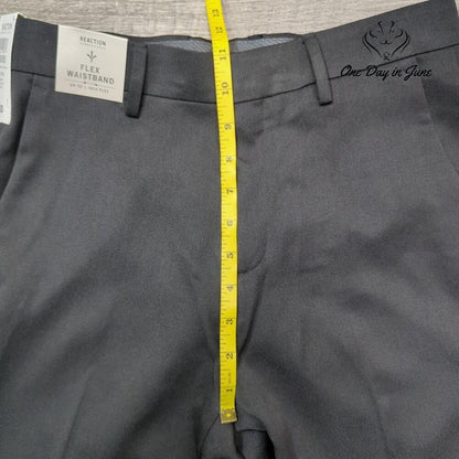 Kenneth Cole Reaction Stretch Urban Heather Slim Fit Pants Black NWT Size 29X30