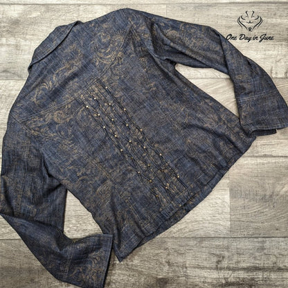 Coldwater Creek Petite Snap Front Denim Jacket Size P6