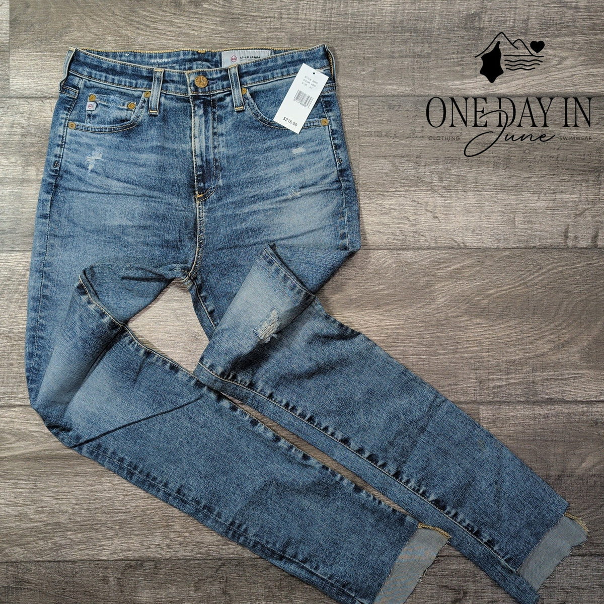 AG Adriano Goldschmied The Sophia High Rise Skinny Jeans Blue NWT Size 4 (47)