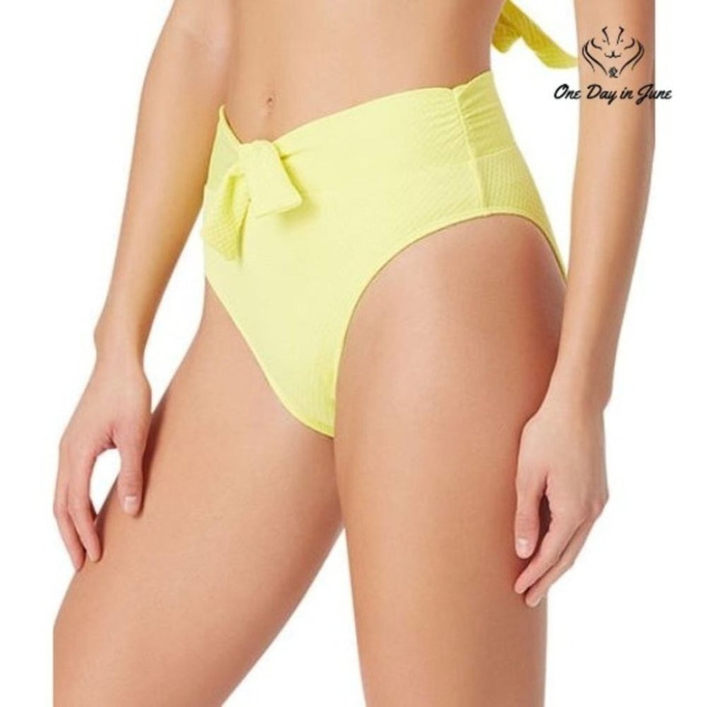 Sugar Beach Textured High Waist Bikini Bottom Size L