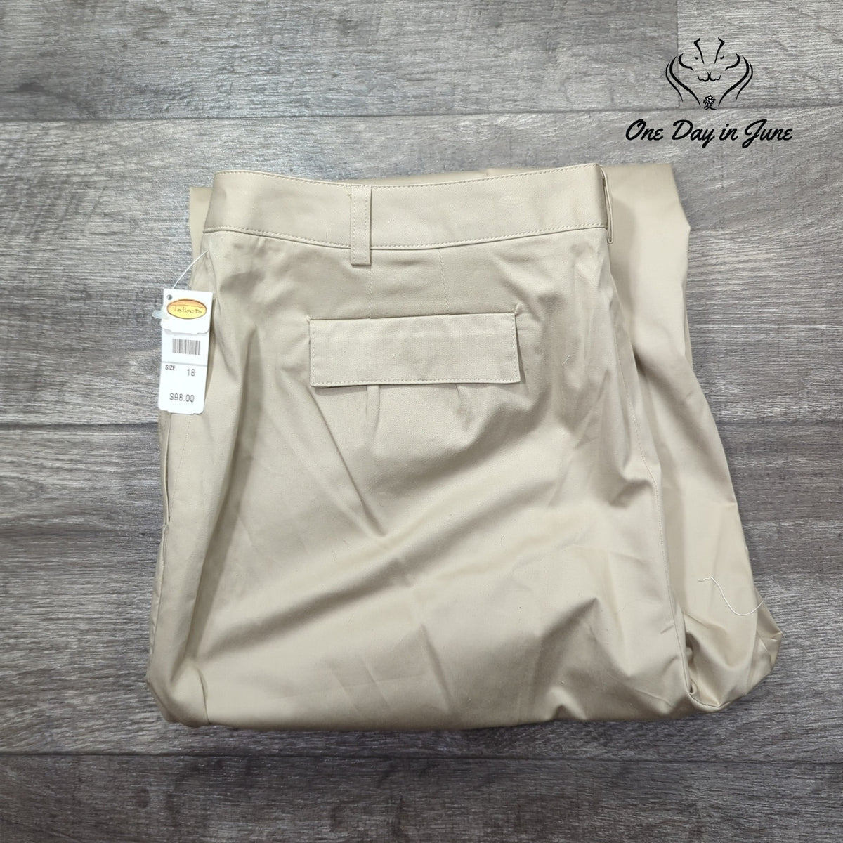 Talbots Flat Front Straight Leg Dress Pants Beige Tan NWT $98 Size 18