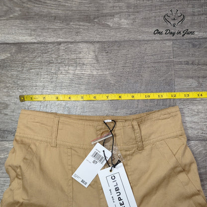 For the Republic Cargo Jogger Pants Khaki Tan Cotton NWT Size XS