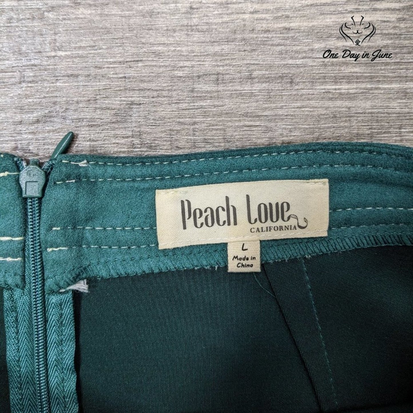 Peach Love Suede Like Mini Skirt Size L