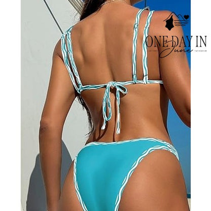 Tashehe Adjustable Triangle Bikini Swimsuit Size M