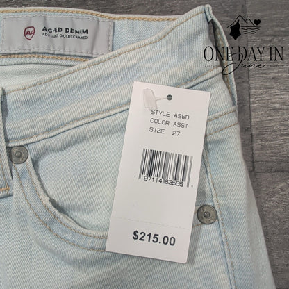AG Adriano Goldschmied The Prima Roll Up Straight Jeans Size 4 (27)