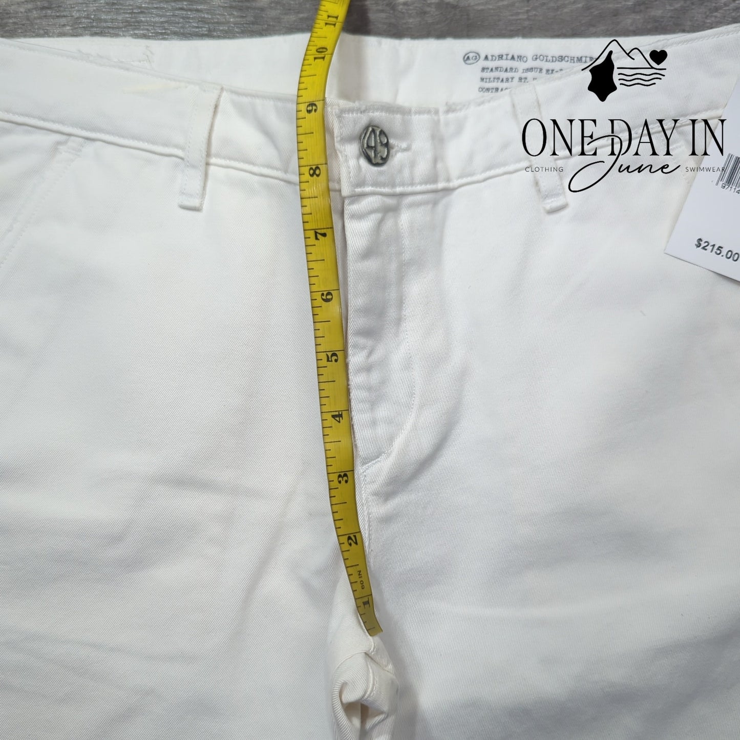 AG Adriano Goldschmied Ex Boyfriend Khaki Crop Jeans Size 27 (4)