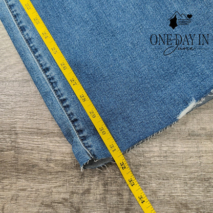 Joe's Jeans High Rise Wide Leg Jeans Medium Wash Raw Hem NWT Size 6 (28)