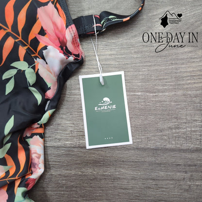 Eomenie Floral Swimdress One Piece Swimsuit Size L