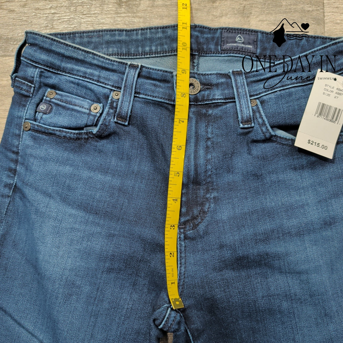 AG Adriano Goldschmied Straight Leg Jeans Dark Wash Women's NWT Size 4 (27)