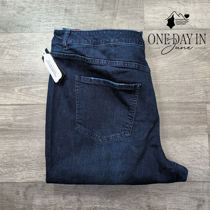 Peace Love World Plus Size Jeans Dark Wash Split Hem Stretch Denim NWT Size 20W