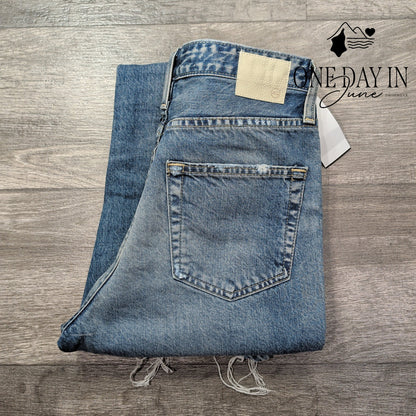 AG Adriano Goldschmied Phoebe High Waist Tapered Distressed Jean NWT $215 Size 4