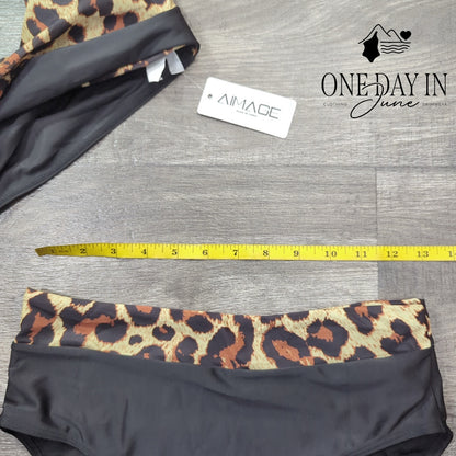 Aimage Halter Twist Front Bikini Swimsuit Size M