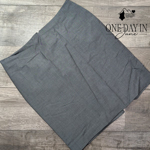 Talbots Petite Classic Pencil Skirt Charcoal Gray Lined Career Size 14P
