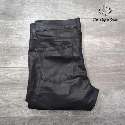 DKNY Jeans Ave B Ultra Skinny Coated Denim Jeans Size 6