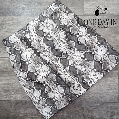 Blashe Snake Print Faux Leather Mini Skirt Size S