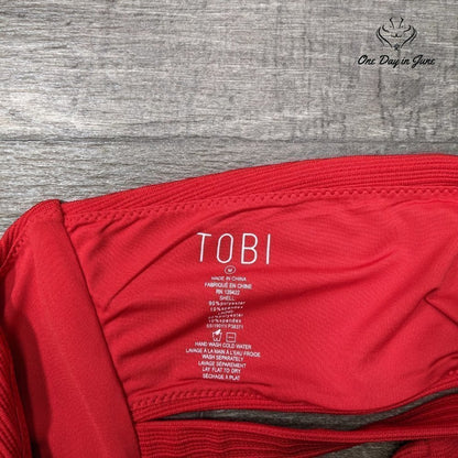 Tobi Textured Bikini Top Swimsuit Size M