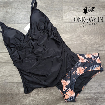 Beachsissi V Front High Waist Bikini Swimsuit Size XL