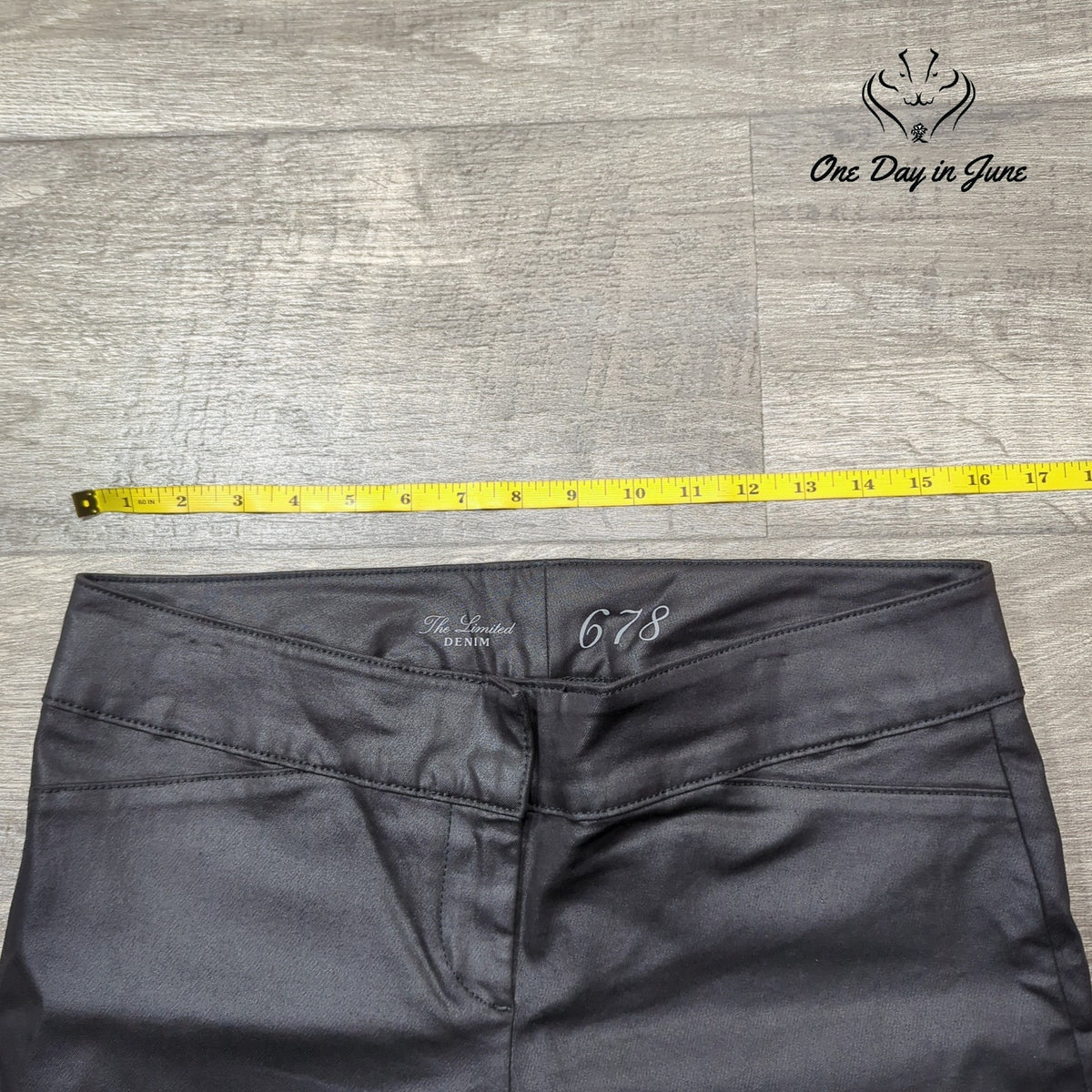 The Limited 678 Coated Skinny Jeans Charcoal Gray Faux Leather Look Size 10