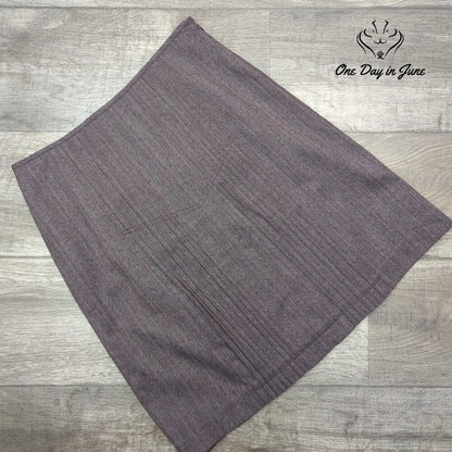 Worthington Mulberry Stripe Mini Skirt Size 8