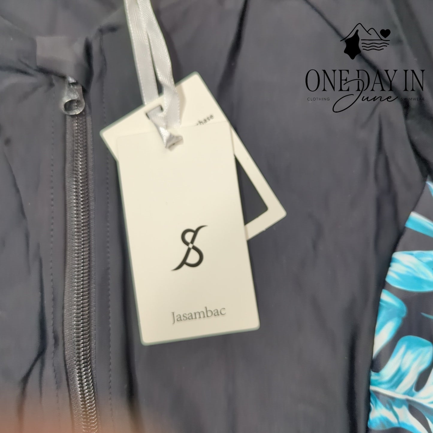 Jasambac Cross Front High Waist Rash Guard 3 Piece Bikini Swimsuit Size L