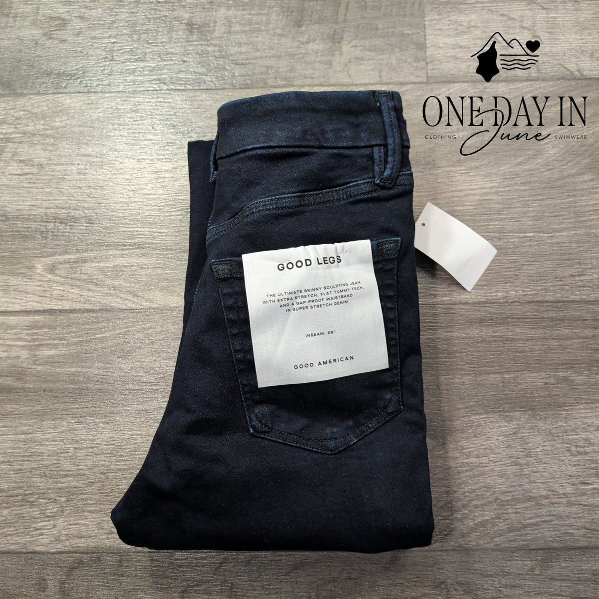 Good American Good Legs Skinny Jeans Dark Blue 29 Inseam NWT Size 6