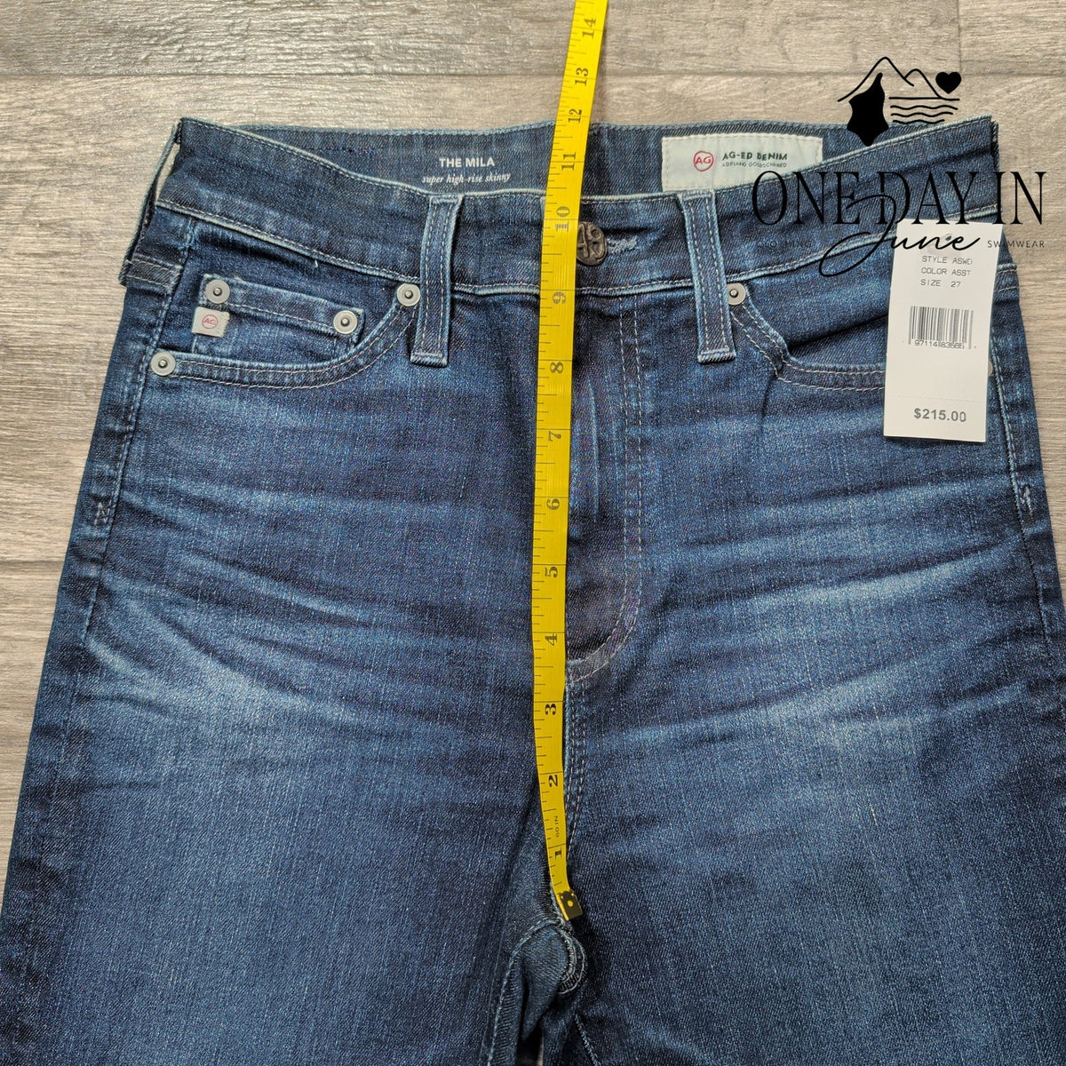 AG Adriano Goldschmied The Mila Super High Rise Skinny Jeans Blue NWT Size 4