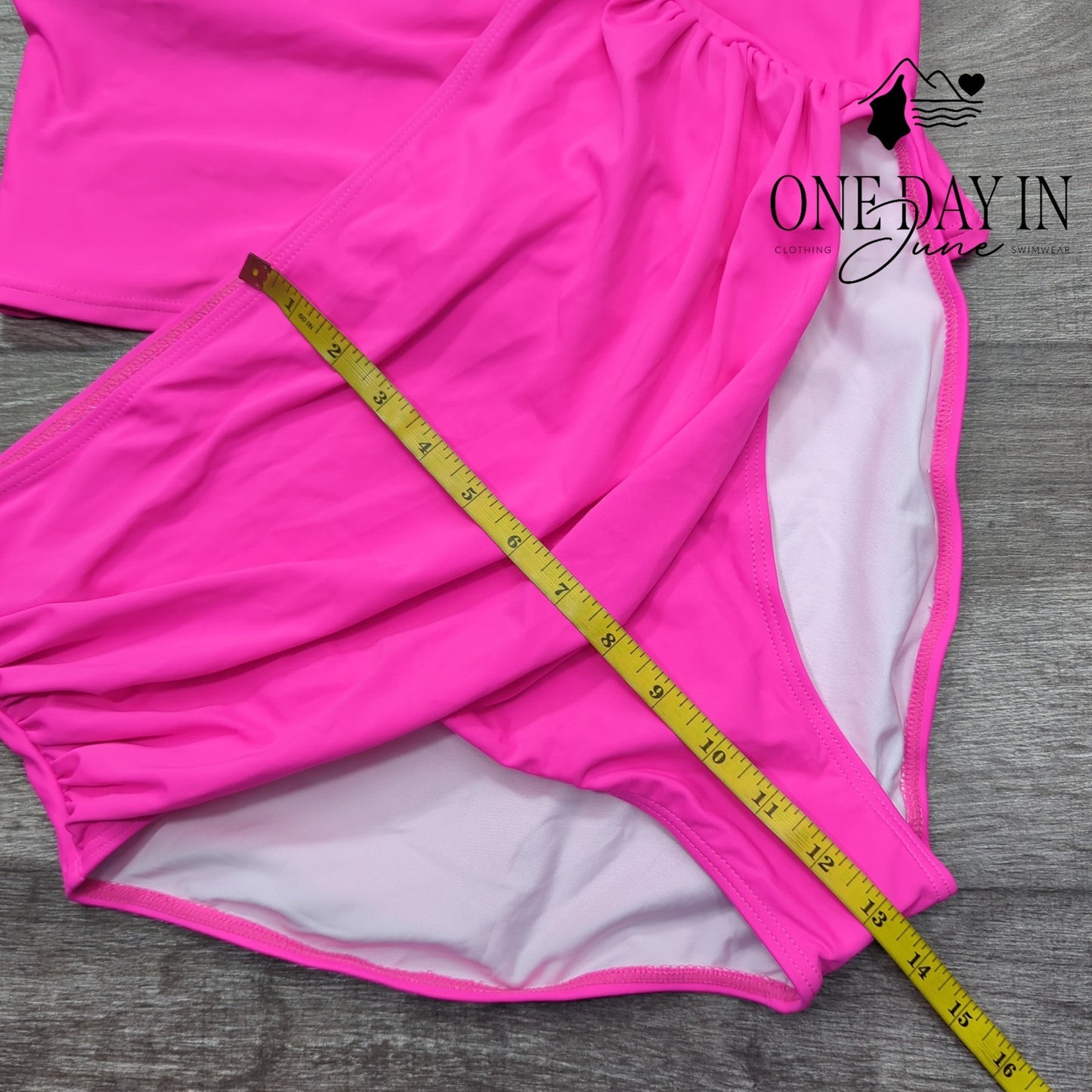 Eomenie High Waist Ruffle Shoulder Tankini Swimsuit Size XL