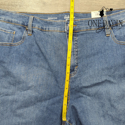 Style & Co. Plus Size Denim Bermuda Shorts Size 24W