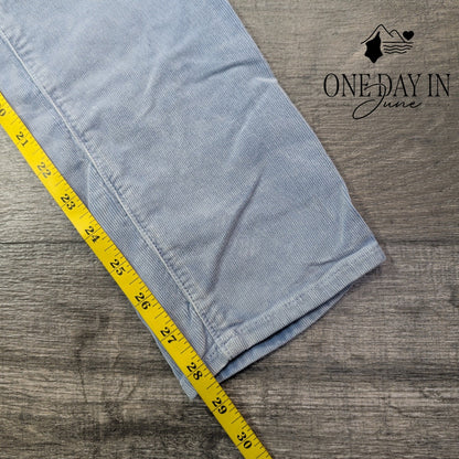 AG Adriano Goldschmied Prima Ankle Corduroy Pants Blue NWT Size 4 (27)