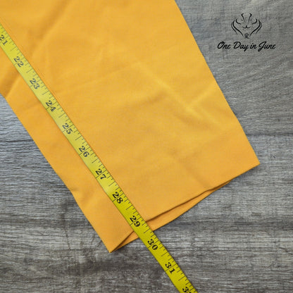 Massimo Dutti Straight Leg Tailored Dress Pants Mustard Yellow NWT Size 12