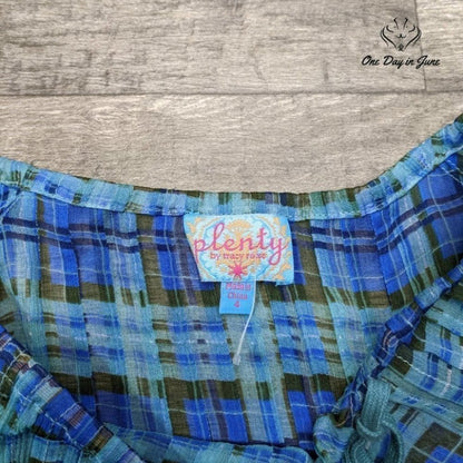 Plenty by Tracy Reese Long Sleeve Sheer top Size 4