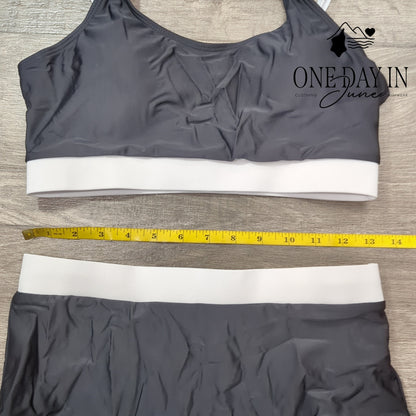 Adisputent Crop Bikini Swimsuit Size M