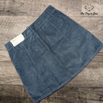 American Eagle Outfitters Zip Front High Rise A Line Corduroy Skirt Size 2