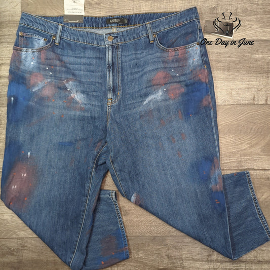 Ralph Lauren Plus Size High Rise Relaxed Crop Jeans Size 20W