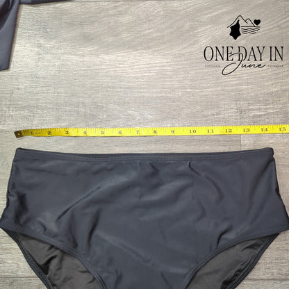 Yonique One Shoulder Tankini Swimsuit Size L