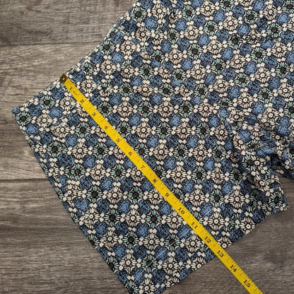 Loft Floral Linen Blend Flat Front Shorts Size 0